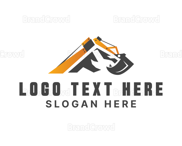 Excavator Construction Equipment Logo