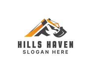  Excavator Construction Equipment logo design