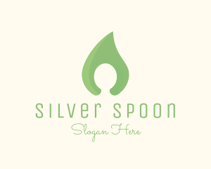 Green Leaf Silhouette  logo design