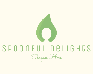 Green Leaf Silhouette  logo design