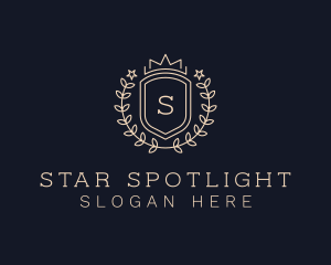 Star Wreath Shield Academy logo design