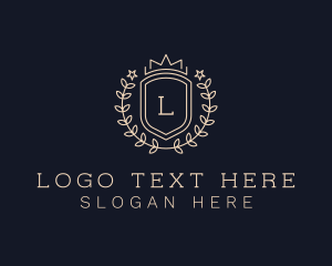 Letter - Star Wreath Shield Academy logo design