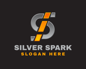 Silver - Metallic Silver Letter S logo design