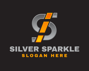 Silver - Metallic Silver Letter S logo design