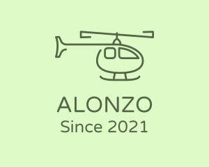 Army Green Helicopter logo design