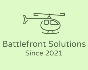 Warfare - Army Green Helicopter logo design