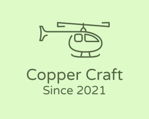 Army Green Helicopter logo design