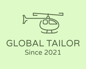 Army Green Helicopter logo design