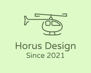 Army Green Helicopter logo design