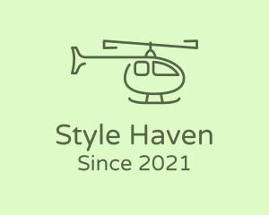 Army Green Helicopter logo design