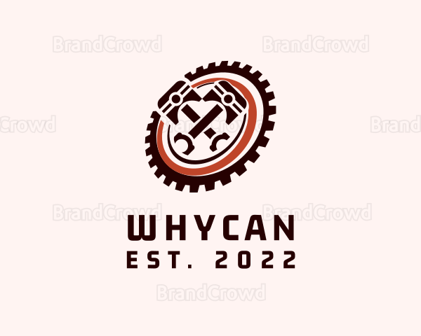 Piston Mechanic Gear Logo