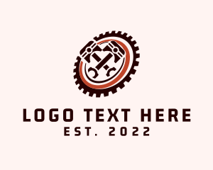 Piston - Piston Mechanic Gear logo design