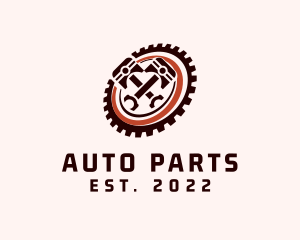 Piston Mechanic Gear logo design