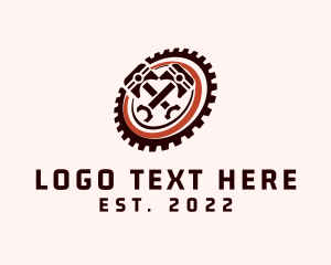 Gear - Piston Mechanic Gear logo design