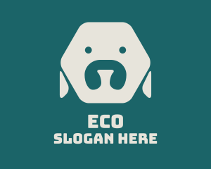 Hound - Minimalist Hexagon Dog logo design