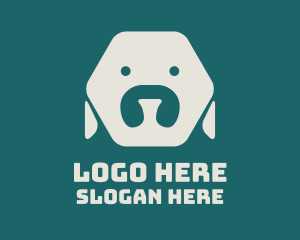 Puppy - Minimalist Hexagon Dog logo design
