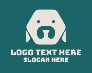 Pup - Minimalist Hexagon Dog logo design