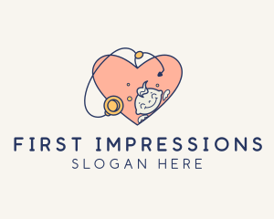 Medical Heart Pediatrician  logo design