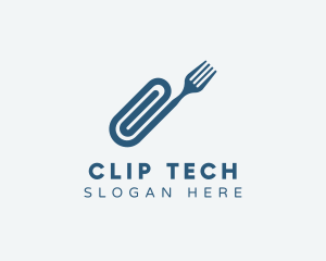 Clip - Fork Office Clip logo design