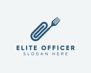 Fork Office Clip logo design