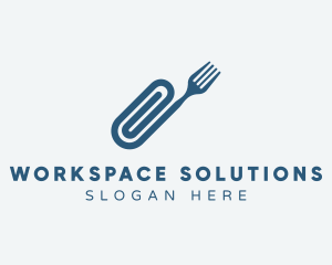 Office - Fork Office Clip logo design