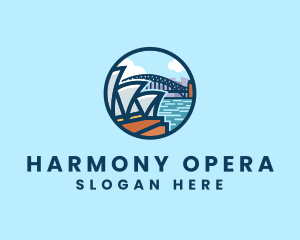 Opera - Opera House Harbour Landmark logo design