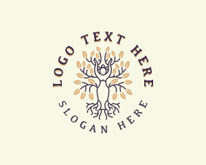 Yoga Woman Tree Logo