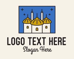East - Middle Eastern Temple Towers logo design
