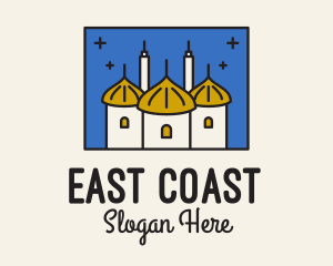 East - Middle Eastern Temple Towers logo design