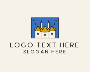 Kingdom - Middle Eastern Temple Towers logo design