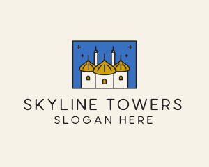 Middle Eastern Temple Towers  logo design