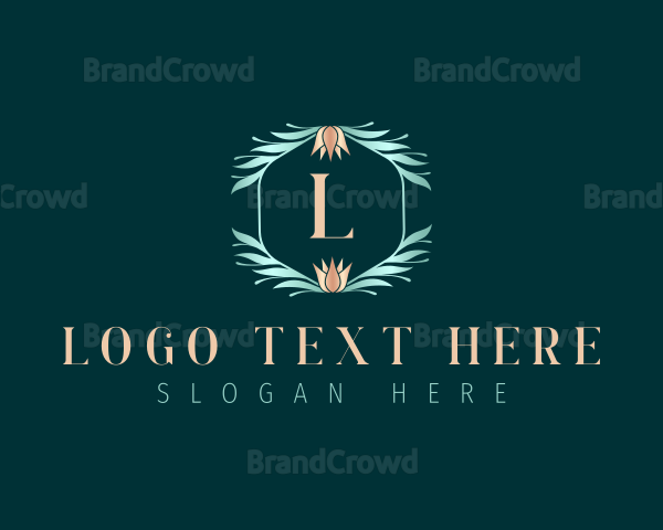 Lotus Floral Leaves Logo