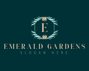 Lotus Floral Leaves logo design