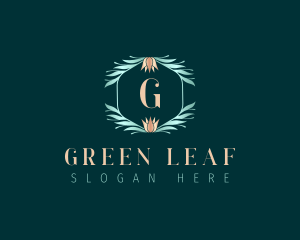 Lotus Floral Leaves logo design