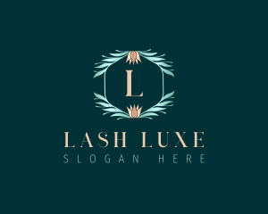 Lotus Floral Leaves logo design