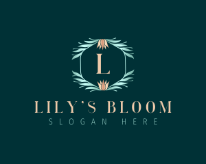 Lily - Lotus Floral Leaves logo design