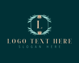 Floral - Lotus Floral Leaves logo design