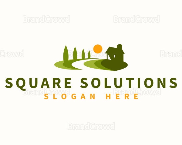 Professional Lawn Landscaping Logo