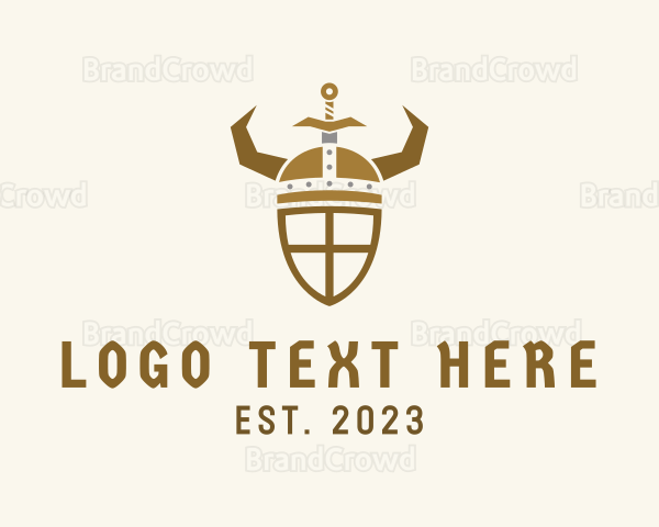 Viking Armor Sword Logo