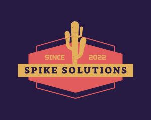 Spike - Desert Cactus Succulent logo design