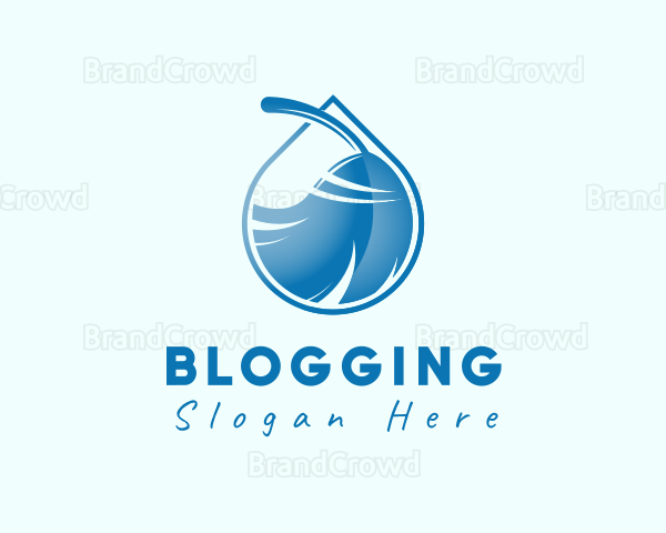 Blue Broom Sanitation Logo