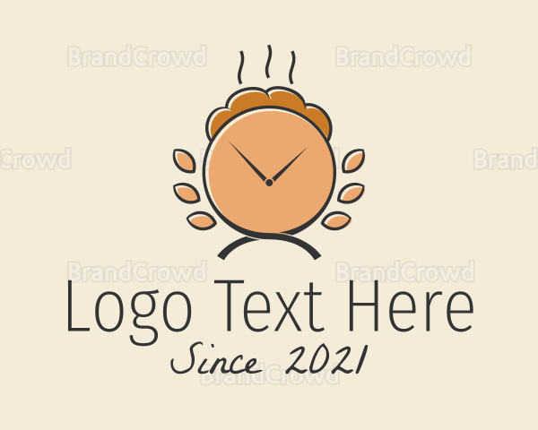 Bread Bakery Clock Logo