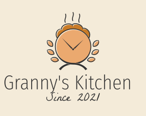 Bread Bakery Clock  logo design