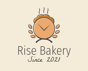 Bread Bakery Clock  logo design