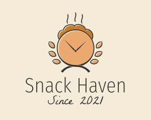 Bread Bakery Clock  logo design