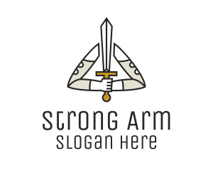 Arm - Handheld Sword Warrior logo design