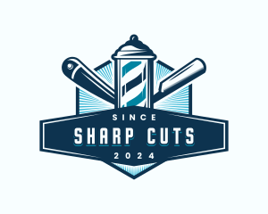 Cut - Razor Pole Barbershop logo design