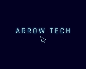 Neon Tech Cursor logo design