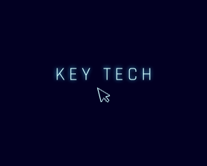 Neon Tech Cursor logo design