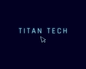 Neon Tech Cursor logo design